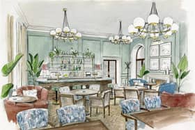 Artist's impression of the Queens Hotel in Southsea 