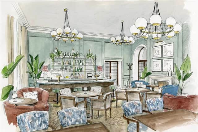 Artist's impression of the Queens Hotel in Southsea 