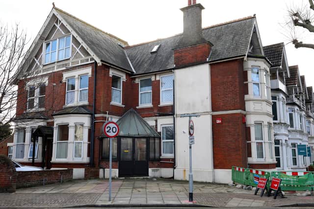 Marion and Ken Rachman are about to be evicted from the flat they have rented in London Road, North End, for the last fourteen years. The door to their flat is to the left. Those on right look onto London Road
Picture: Chris Moorhouse (jpns 290122-17)