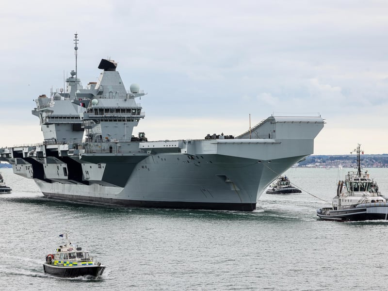 HMS Prince of Wales is back in Portsmouth following months of repairs. She is scheduled to be deployed to the United States in the Autumn of this year.
