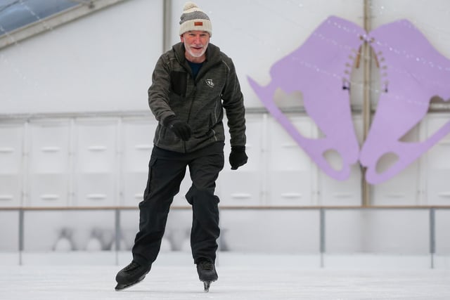 Portsmouth On Ice officially opens, Guildhall Square, Portsmouth Pictured: Trevor Goodman Picture: Chris  Moorhouse (231124-20)