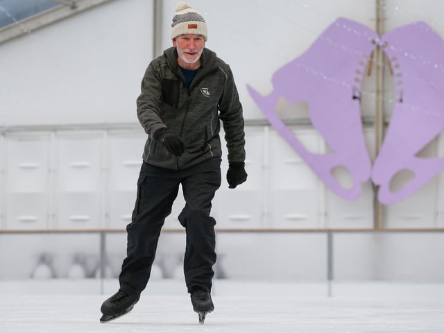 Portsmouth On Ice officially opens, Guildhall Square, Portsmouth Pictured: Trevor Goodman Picture: Chris  Moorhouse (231124-20)