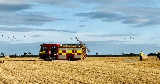 Firefighters battled a hay baler fire at a farm on Brownwich Lane, Fareham, yesterday evening (September 13).