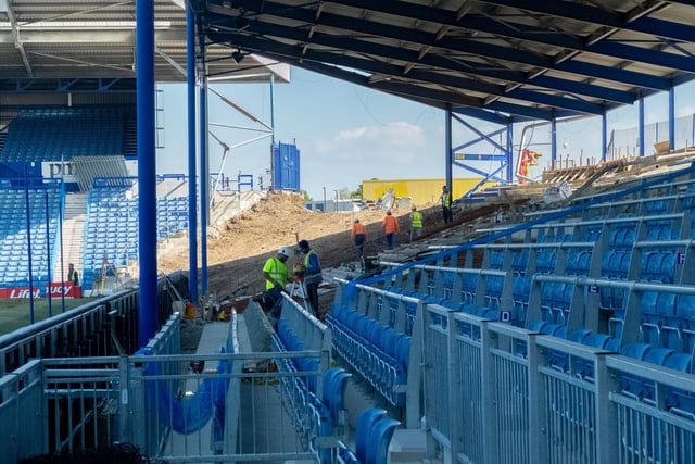 Work continues to progress in the Milton End, which will house up to 3,200 supporters when complete.