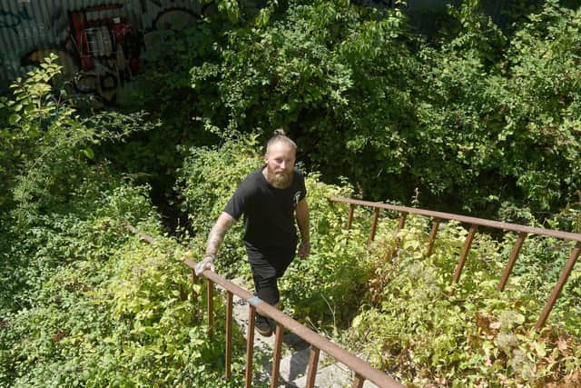 Colin Smith (37) from Southsea, otherwise known as The Bearded Explorer, is now a full time urban explorer.Picture: Sarah Standing (260822-2290)