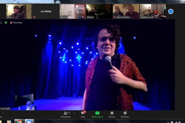 Joe Wells performs ...Doesn't Want To Do Political Comedy Any More via Zoom from The Spring Arts Centre, Havant, on November 14, 2020. Picture by Chris Broom