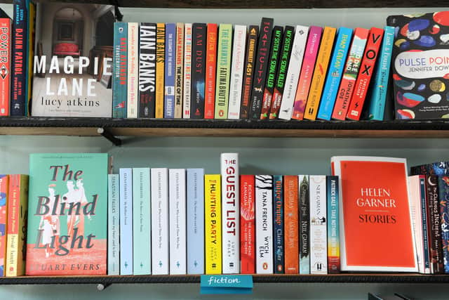 A snapshot of a bookshelf at Pigeon Books, Southsea. Picture: Sarah Standing (230620-513)