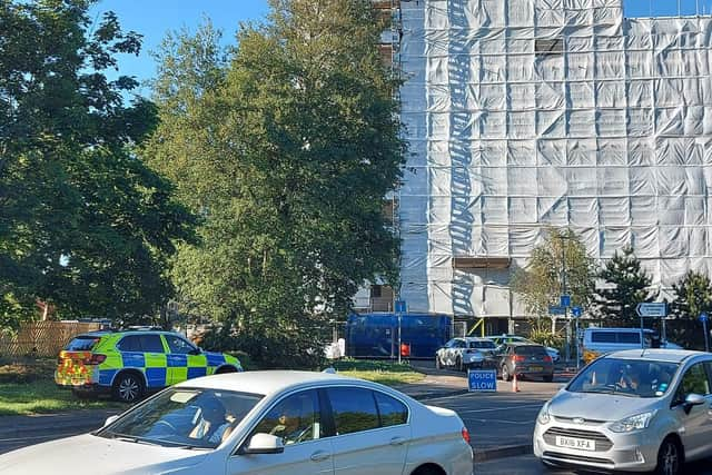 Police on the scene on June 13
Picture: Fiona Callingham