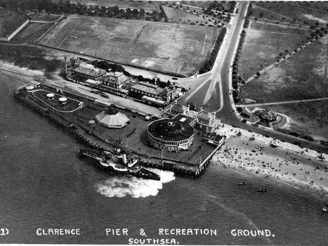 An aerial view of Clarence Pier taken before the war.