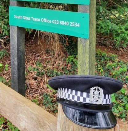 Police hunt flasher. Pic Fareham police