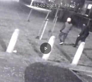 CCTV still of suspects after tools taken from van in Kilmiston Close, Buckland.