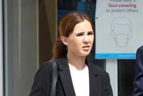 Fiona Hoyle outside Portsmouth Magistrates' Court in 2021
(jpns 290721-02)