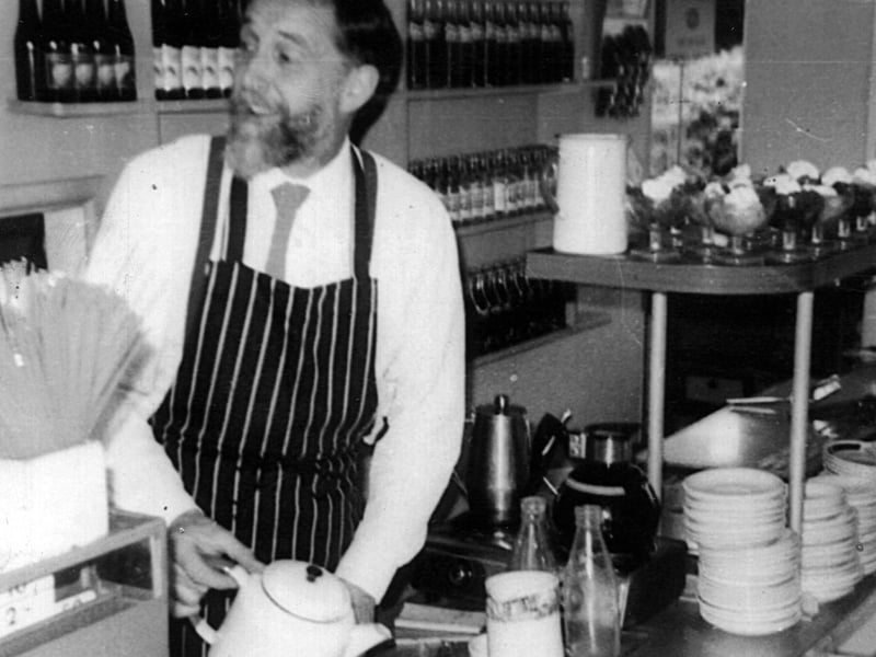 Peter Snook at the Anchor Cafe, Southsea Common. Peter was the son of Charles Snook, the egg and butter importer.