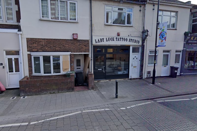 Lady Luck Tattoo, Southsea, has a rating of 4.8 on Google with 66 reviews.