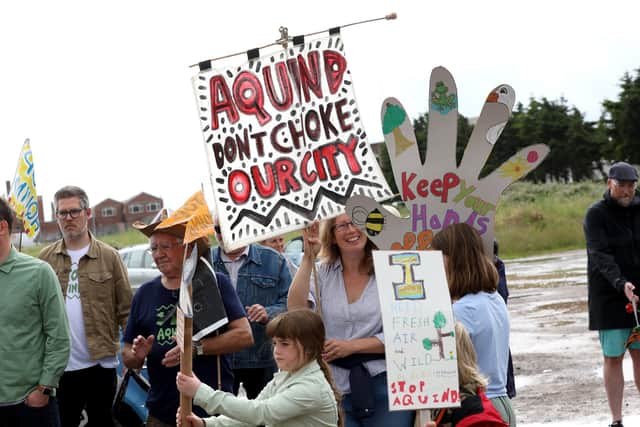 A 'Let's Stop Aquind' walking protest. Picture: Sam Stephenson