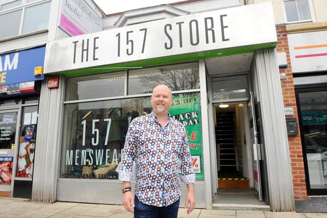 Owner of The 157 Store in West Street, Fareham, Andy Moore. Andy is 'chuffed' to be open after lockdown.

Picture: Sarah Standing