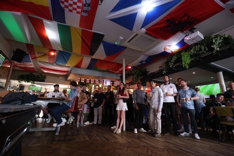 Scenes at the Lord John Russell Albert Rd during England's nail-biting game against Switzerland. Marcin Jedrysiak