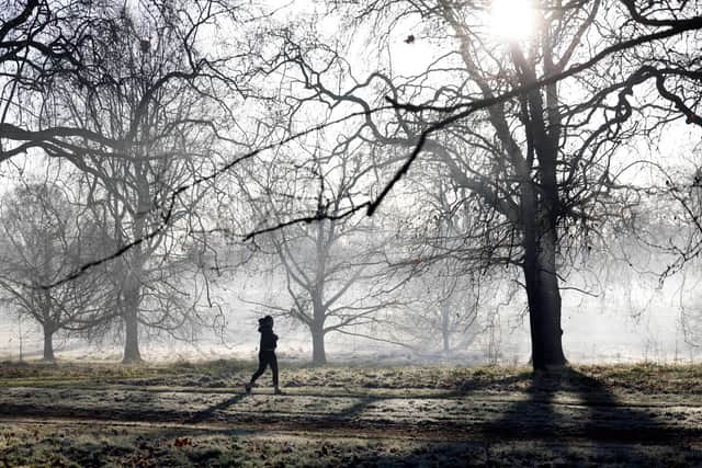 Cold and icy weather is forecast across the UK this week. Some places may see snow. Picture: Tolga Akmen/AFP via Getty Images.