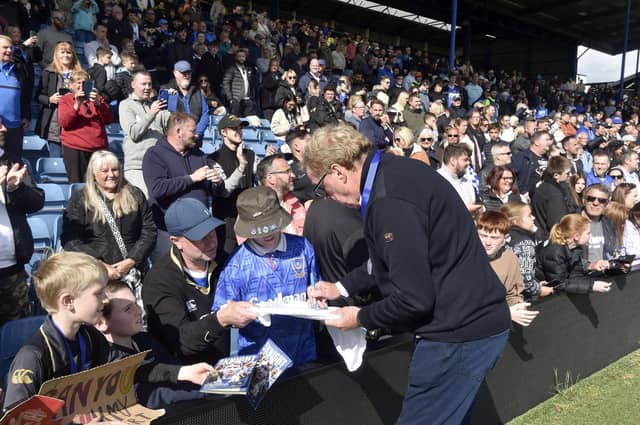 Pompey Legends v Alan Knight Celebrity XI in a charity fundraising match at Fratton Park on Bank Holiday Monday. Picture: Sarah Standing (050525-5775)