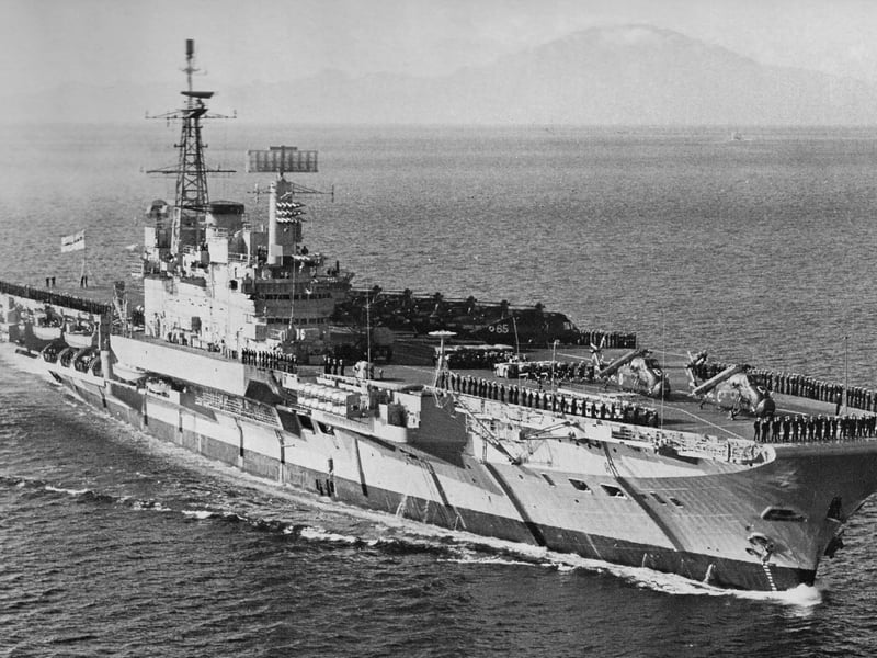 HMS Hermes taken in the 1970's.