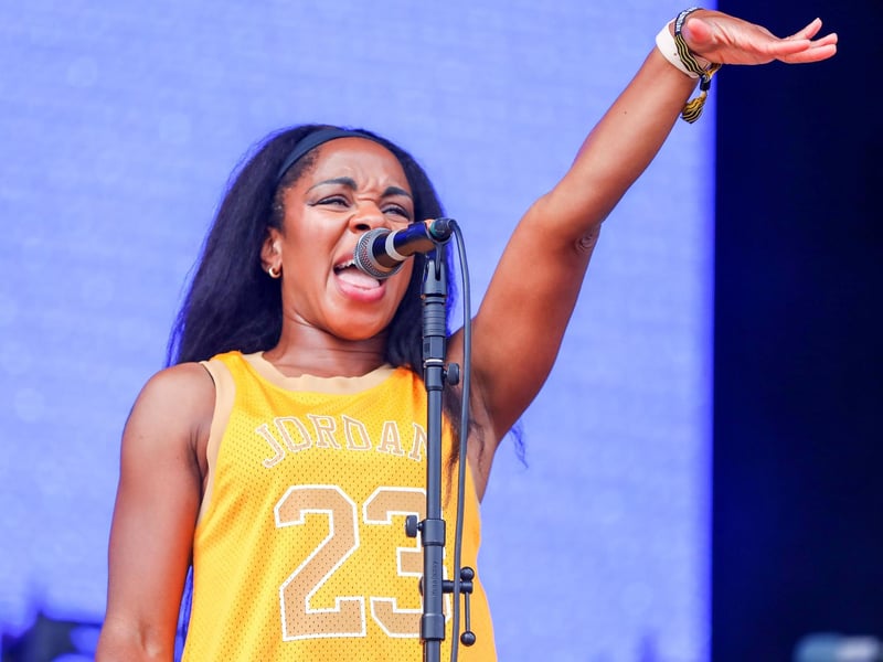 The Go! Team performing on the Common Stage
Picture: Chris Moorhouse (jpns 270823-050)