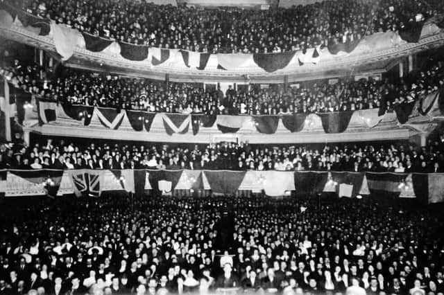 A packed Kings Theatre full of Crimean War and Indian Mutiny veterans.
Picture: Robert James collection