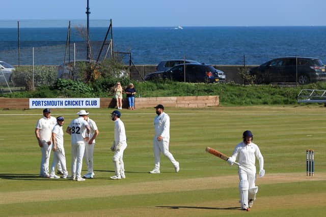 Liphook celebrate Matt Shaw's dismissal.
Picture: Chris Moorhouse