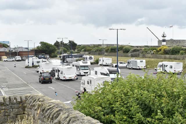 Travellers at the D Day car park in Southsea, on Tuesday, July 11, 2023.

Picture: Sarah Standing (110723-6421)
