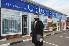 Rebecca Burke (44), owner of Crofton Cane Furniture in Stubbington, is frustrated that big retail stores are still trading but small businesses have to close during the second lockdown. Picture: Sarah Standing (121120-)