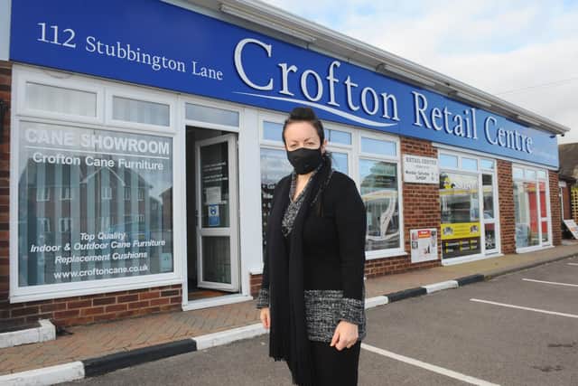 Rebecca Burke (44), owner of Crofton Cane Furniture in Stubbington, is frustrated that big retail stores are still trading but small businesses have to close during the second lockdown. Picture: Sarah Standing (121120-)