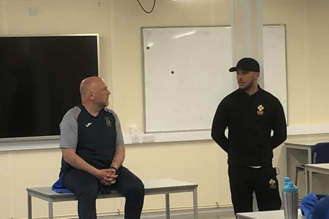 USP boss Glenn Turnbull with Mikey McKinson