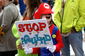 A previous 'Let's Stop Aquind' protest Picture: Sam Stephenson