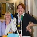 From left - NHS domestics Landa Alcani and Pat Restall with team supervisor Ewelina Majda