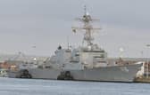 USS Thomas Hudner in Portsmouth, on Monday, November 14.

Picture: Sarah Standing (141122-6327)