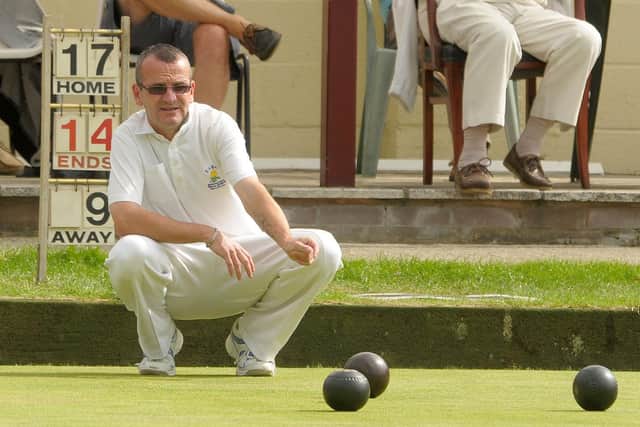 Gary Starks  held his nerve to give Waverley a narrow Portsmouth Bowls League success.
Picture by Mick Young