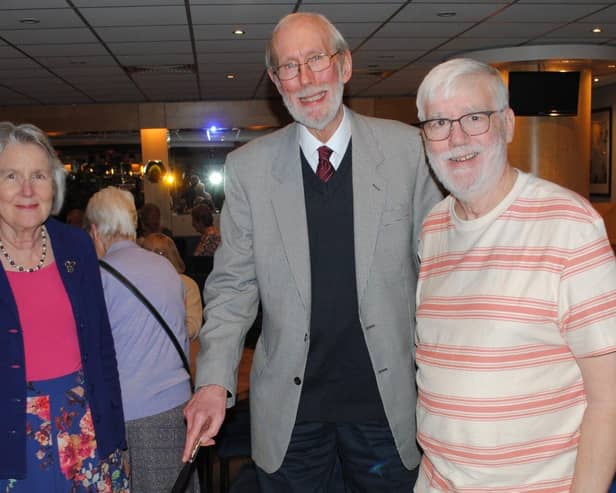 Christopher Golding (centre), Janet Crabtree and Trevor Muston