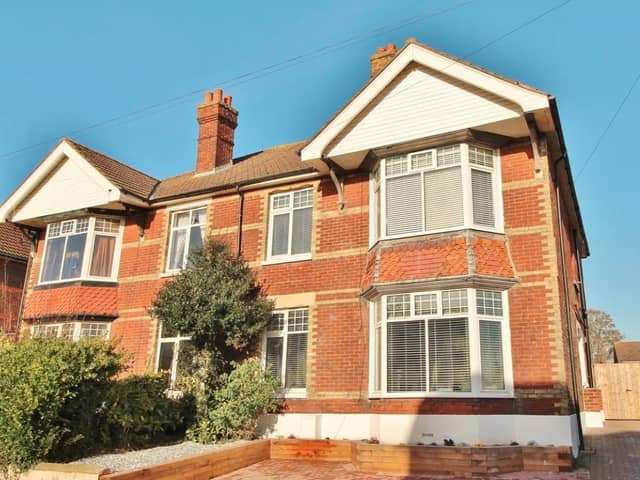 This property comes with four bedrooms, one bathroom and two reception rooms, as well as a huge garden.