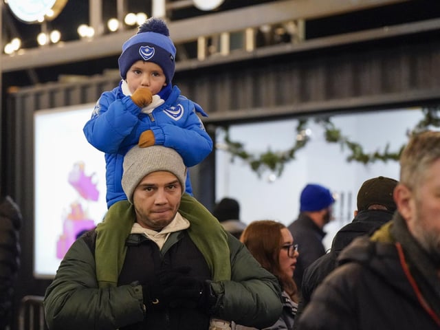The Pompey fans had to wrap up warm for their latest trip to Fratton Park.