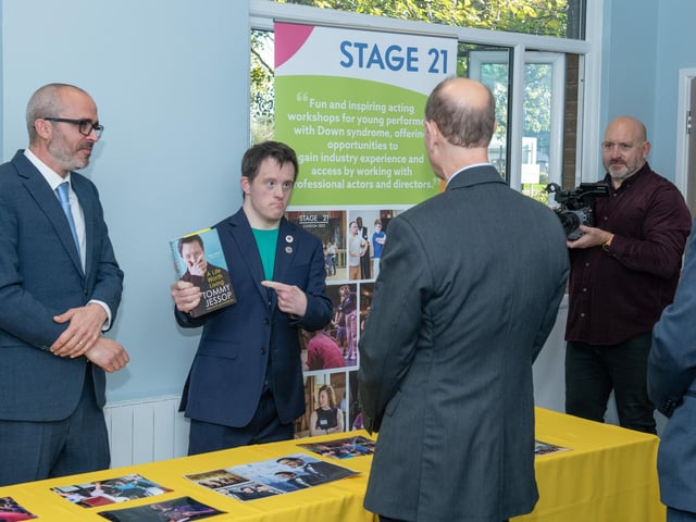 The Duke of Edinburgh visiting the the Portsmouth Down Syndrome Association to open their new centre.  Picture: Steve Reid Blitz Photography