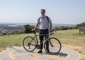 Joe Buncle tackles Portsdown Hill, Portsmouth 
Picture: Habibur Rahman