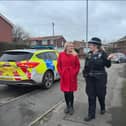 Amanda Martin MP out on patrol with local police