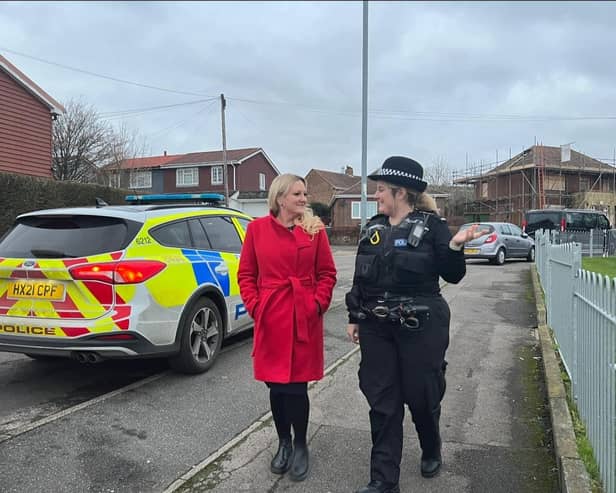 Amanda Martin MP out on patrol with local police