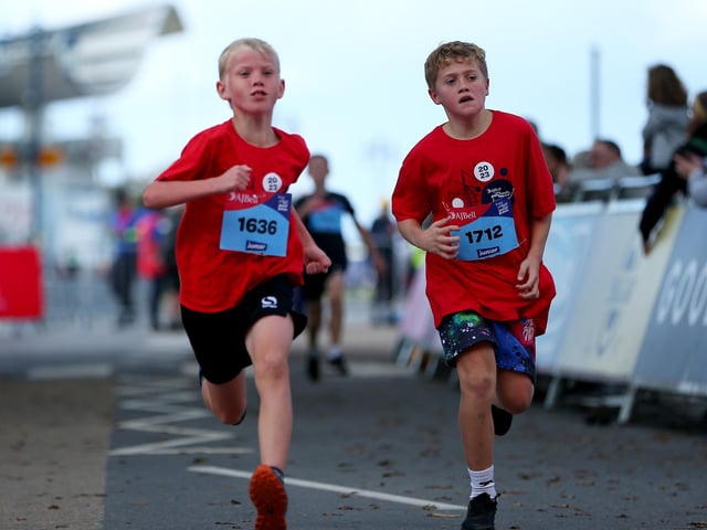 Junior boys race. Great South Run events 2023, Saturday Picture: Chris Moorhouse (jpns 141023-187)