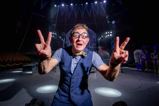 Yuriy Antoniv at the ringside of the circus. Picture: Habibur Rahman