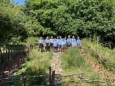 Locks Heath Junior School at the ‘Lest We Forget’ memorial at Warsash Common.