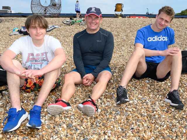 Pictured is: Rees and Joe Wood with Jack Sillett.