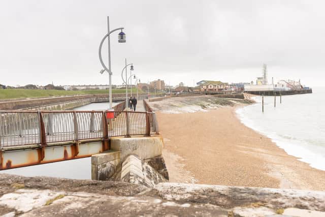 General views of Southsea sea defences. Pictured is: Long curtain moat, Old Portsmouth

Picture: Keith Woodland (140320-76)