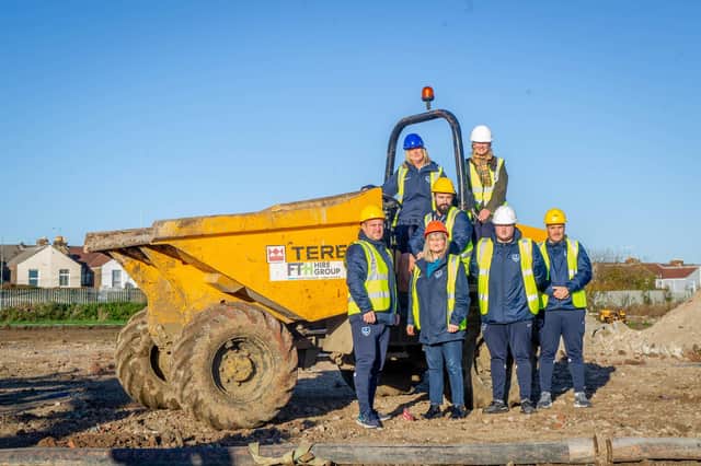 Pompey in the Community staff at the Dover Road site, front, from left: Craig Pearce, Fiona Bristow, Taylor Monk and Simon Chamberlain. Centre: David Alveraz. Back, from left: Clare Martin and Gail Baird. Picture: Habibur Rahman