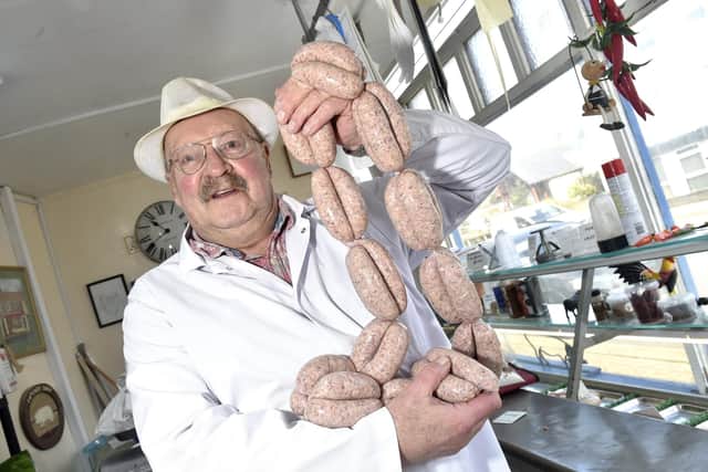 Butcher and owner Phil Groth (72) of Phil's Sausages in High Street, Lee-on-the-Solent, who has been working in the meat trade for 58 years, is retiring on April 1, 2023.
Picture: Sarah Standing