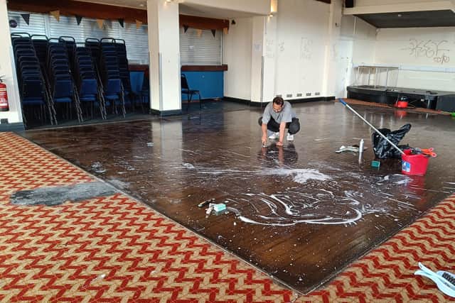 Cllr Simpson said it took 30 hours of evenings and weekends to restore the building. Picture: Russell Simpson.